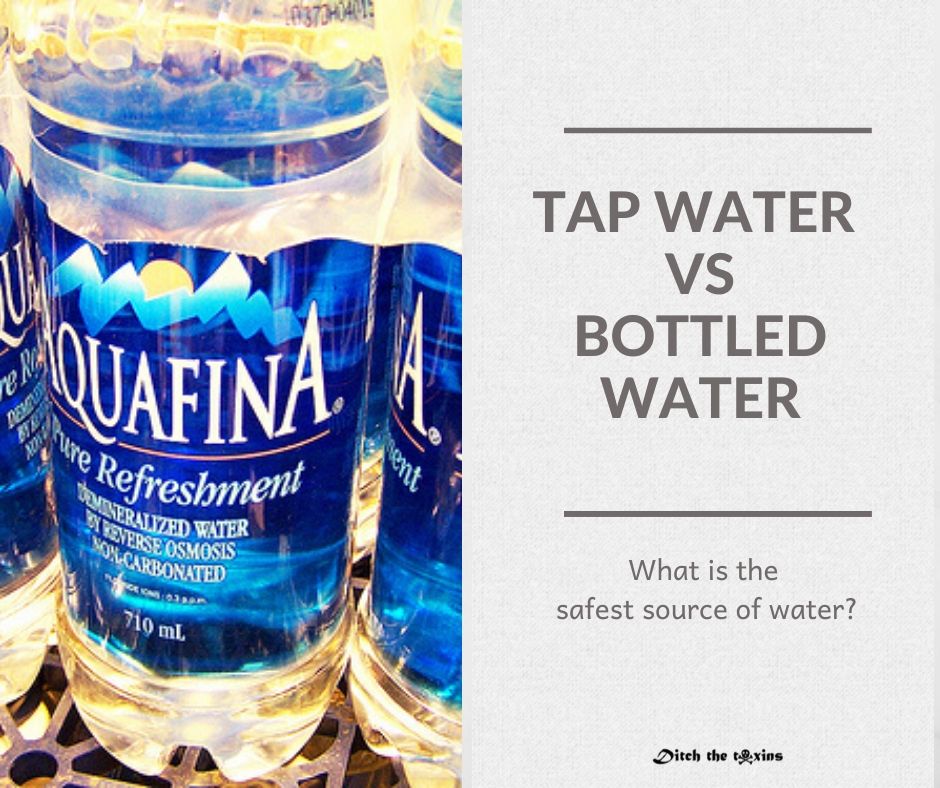 closeup of aquafina bottled water