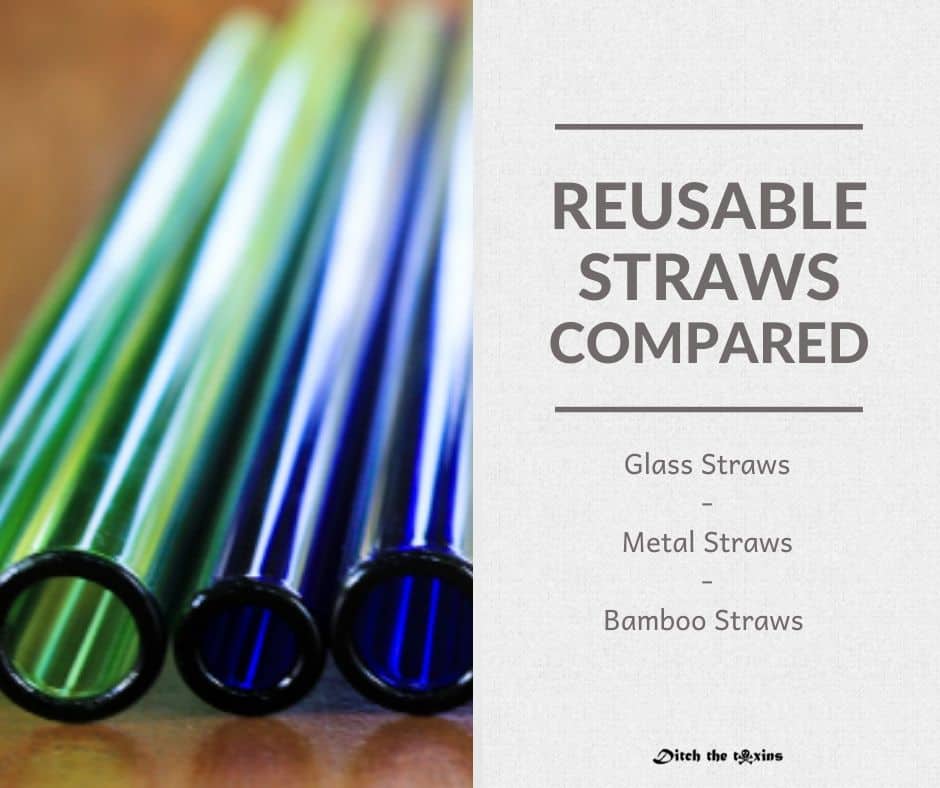 blue and green glass straws