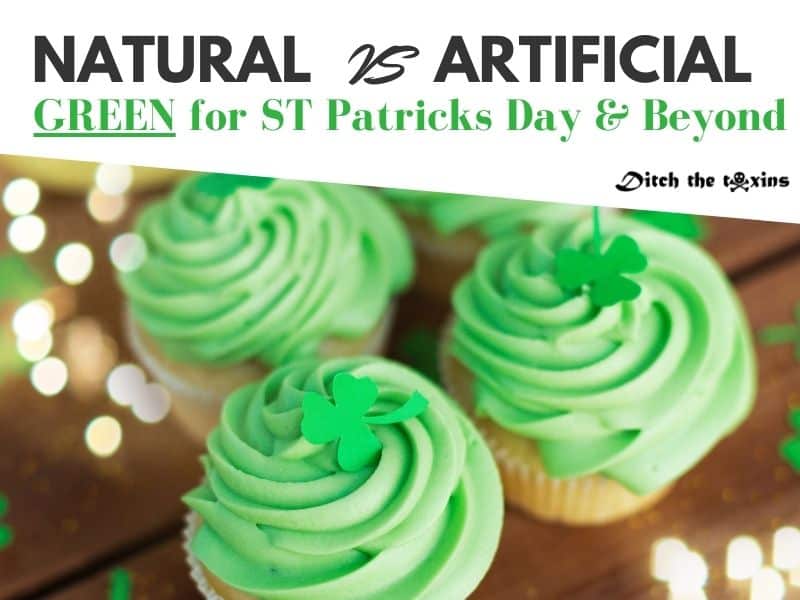 vanilla cupcakes with green frosting and 4 leaf clover